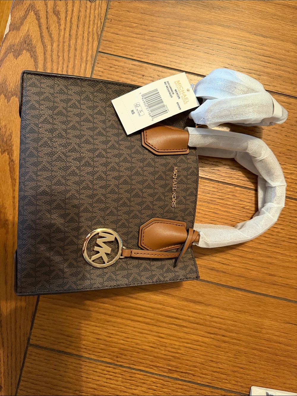 Michael Kors Brown Logo Satchel with Gold Hardware - Picture 7 of 7